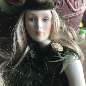 Parisian French porcelain doll; ethereal, mysterious & elegant. 20”